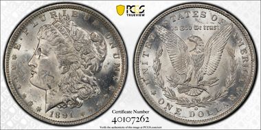 1891-O $1 MS62