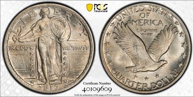 1917 25C Type 2 MS64FH