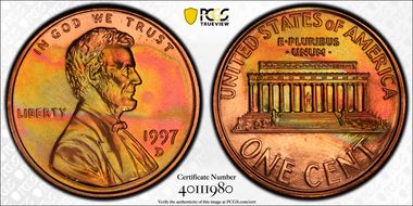 1997-D 1C MS65RD
