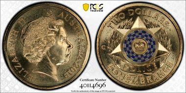 2019-C $2 Police Remembrance Colorized MS67