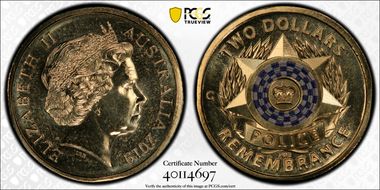 2019-C $2 Police Remembrance Colorized MS67