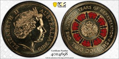 2019-C $2 100 Years of Repatriation Colorized MS68