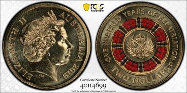 2019-C $2 100 Years of Repatriation Colorized MS68