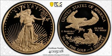 2020-W $5 Gold Eagle PR70DCAM