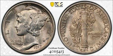 1917-D 10C MS63
