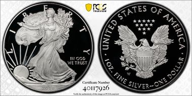 2018-W $1 Silver Eagle PR69DCAM