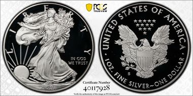 2019-S $1 Silver Eagle PR69DCAM