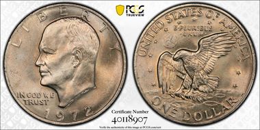 1972 $1 Type 2 MS65+