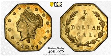 1871 G25C BG-768 MS62