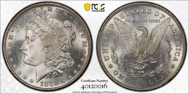 1878 7/8TF $1 Strong MS64