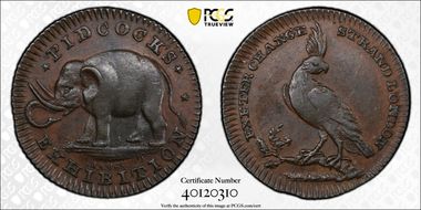 (c. 1790) Tk 1/4D DH-1067 Middlesex, Pidcock's AU58BN