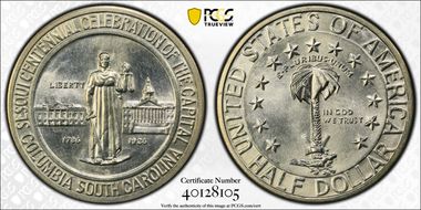 1936-S 50C Columbia MS65