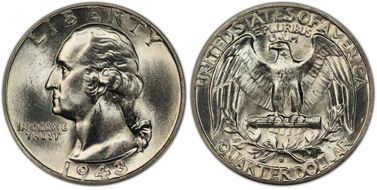 1943-S/S 25C RPM FS-504 MS64