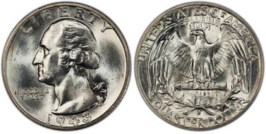 1943-S/S 25C RPM FS-503 MS64