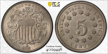 1868 5C Rev. of 1868, FS-902 MS65