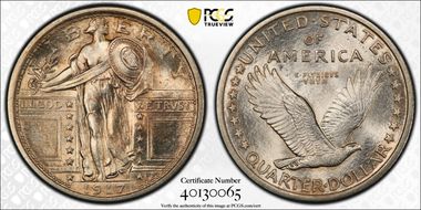 1917 25C Type 1 MS64FH