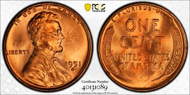 1951-D/S 1C OMM FS-511 MS64RD