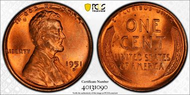 1951-D 1C OMM FS-512 MS65RD