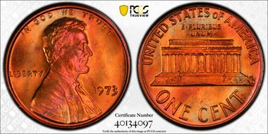 1973 1C MS67RD
