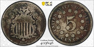 1867 5C No Rays N1