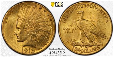 1913 $10 MS62
