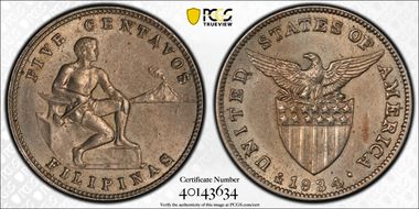 1934-M 5C Allen-5.04aa DDO & RP1 MS63