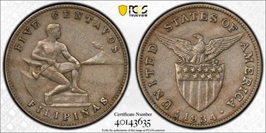 1934-M 5C Allen-5.04aa DDO & RP1 AU55