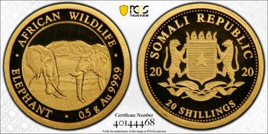 2020 20 S African Elephant Au .50g MS69