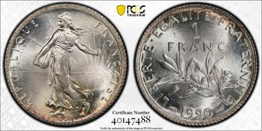 1920 1 Fr Gad-467 Semeuse MS66