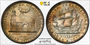 1936 50C Delaware MS66