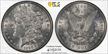 1890 $1 AU58