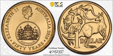 2016 $1 50 Yrs Decimal Currency MS67