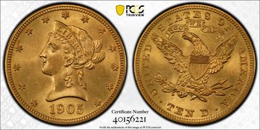 1905 $10 MS64