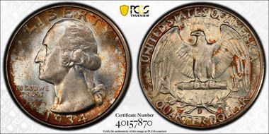 1934-D 25C MS66+