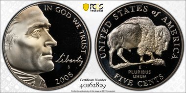 2005-S 5C Bison PR70DCAM