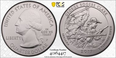 2017-P 25C George Rogers Clark NP 5 oz Silver SP70