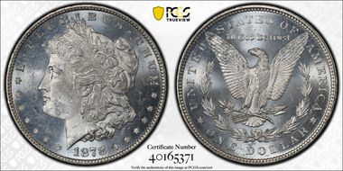 1878 7TF $1 Reverse of 1879 MS62