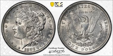 1883-O $1 AU58