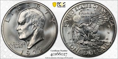 1972-S $1 Silver MS67