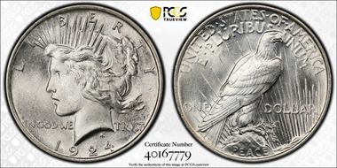 1924 $1 MS66+ 