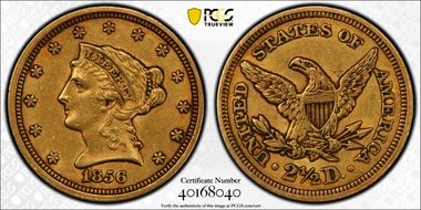 1856 $2.50 AU50