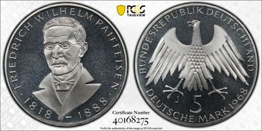 1968-J 5 Mk Raiffeisen J-396 PR67DCAM