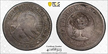 (1849-57) 1/2 R KM-68 C/M on 1846-JB CRESCA VF20