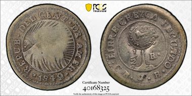 (1849-57) 1/2 R KM-68 C/M on 1849-JB VF30