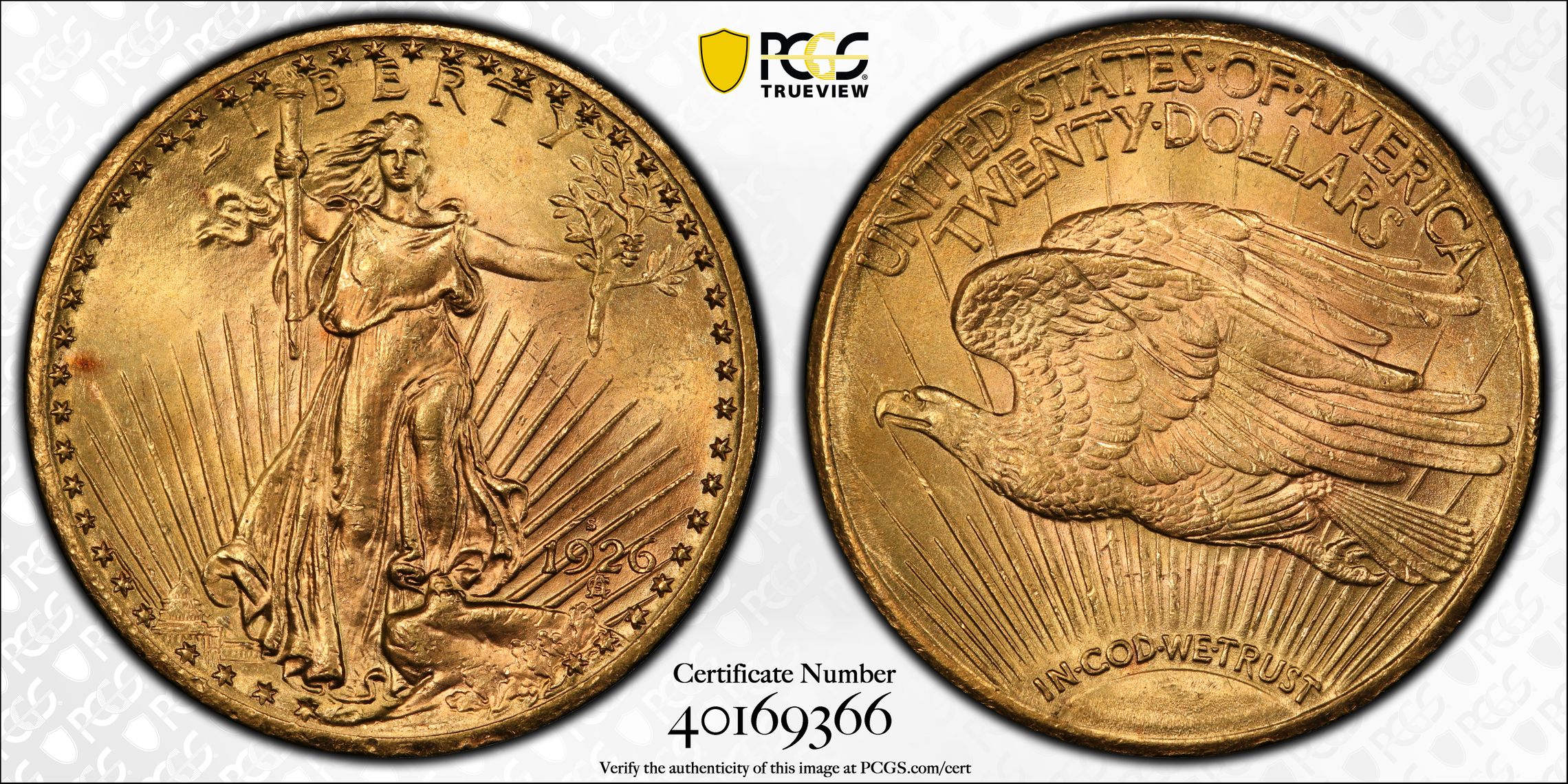 1926-S $20 MS64 PCGS