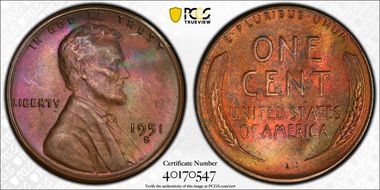 1951-S 1C MS65BN