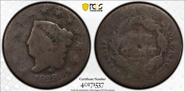 1828 1C Large Narrow Date FR2BN