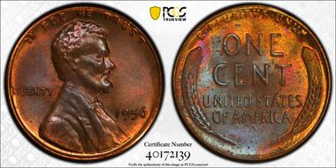 1956 1C MS66RB