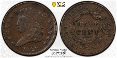 1828 1/2C 13 Stars XF40BN