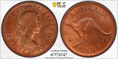 1956 Y. (p) 1D MS65RB